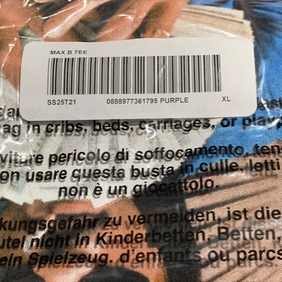 Supreme Max B T-Shirt Purple Size XL - Picture 7 of 7
